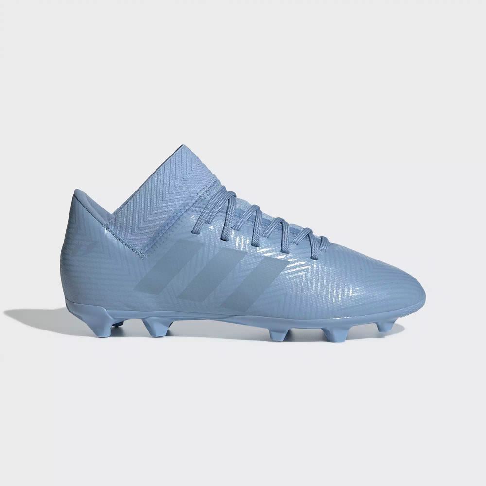 Adidas Nemeziz Messi 18.3 Firm Ground Tacos de Futbol Azules Para Niña (MX-72778)